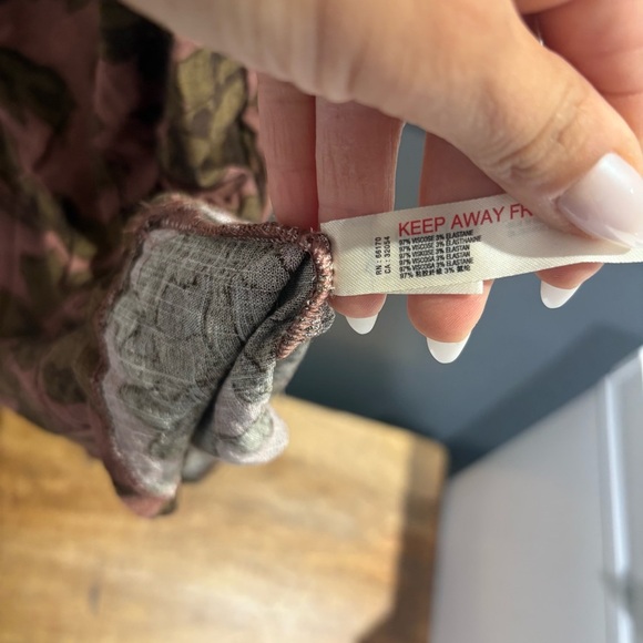 Free People Pink and Olive Mini Dress - Picture 7 of 13